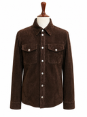 SLJ4 Suede Shirt Khaki Rust - Khaal