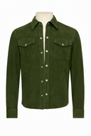 SLJ4 Suede Shirt Khaki Green - Khaal